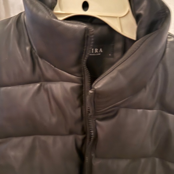 Akira Black Faux Leather Puffer Vest - Picture 3 of 3
